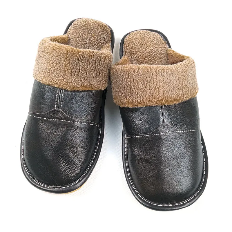 Beavis And Butthead Slippers Fayuekey New Fashion Winter Leather Home Slippers Men Indoor\ Floor Outdoor Slippers Warm Cotton Plu