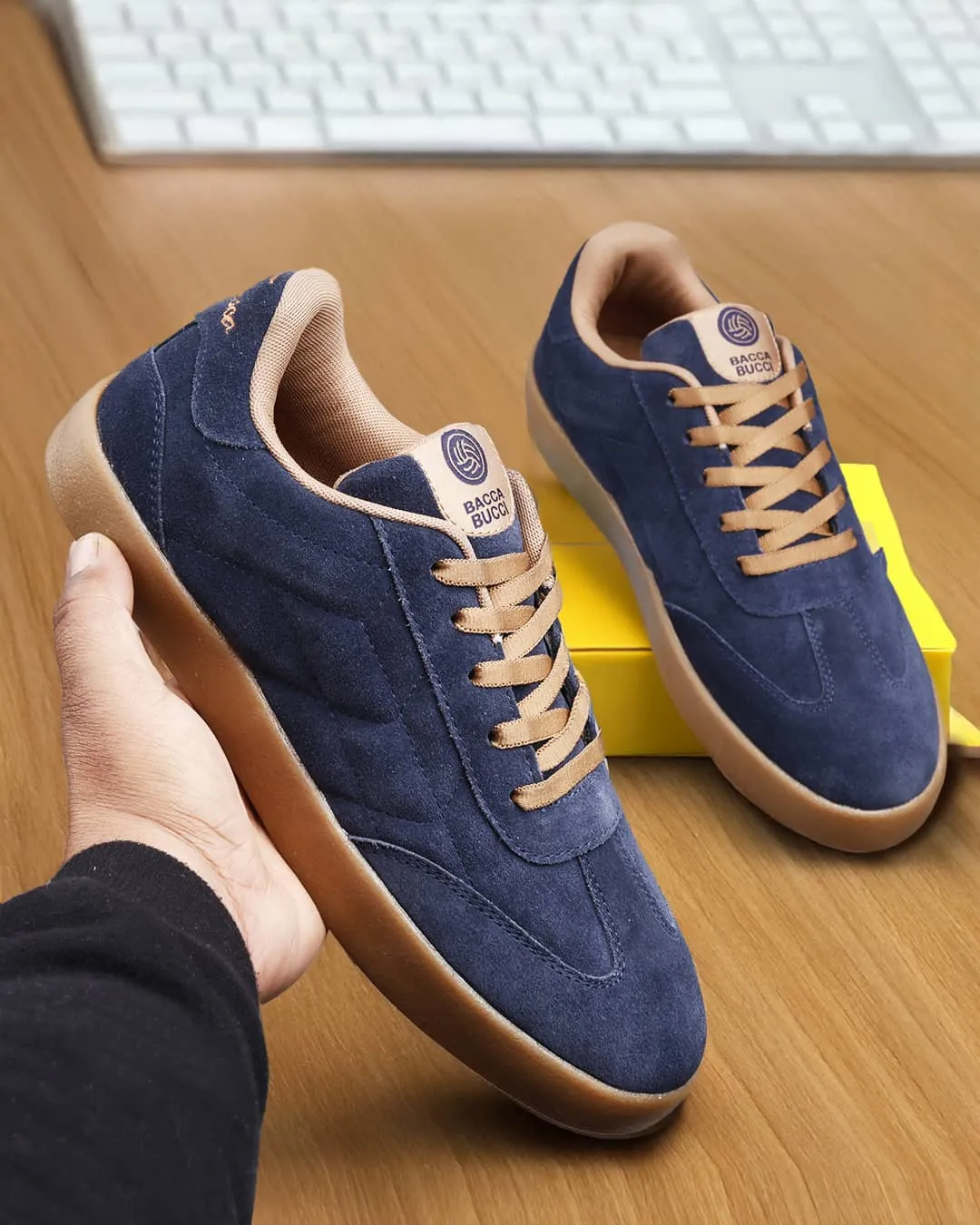 2 Part Flat Shoes Bacca Bucci Fresco  Suede Low-Top Sneakers for the Urban Nomad