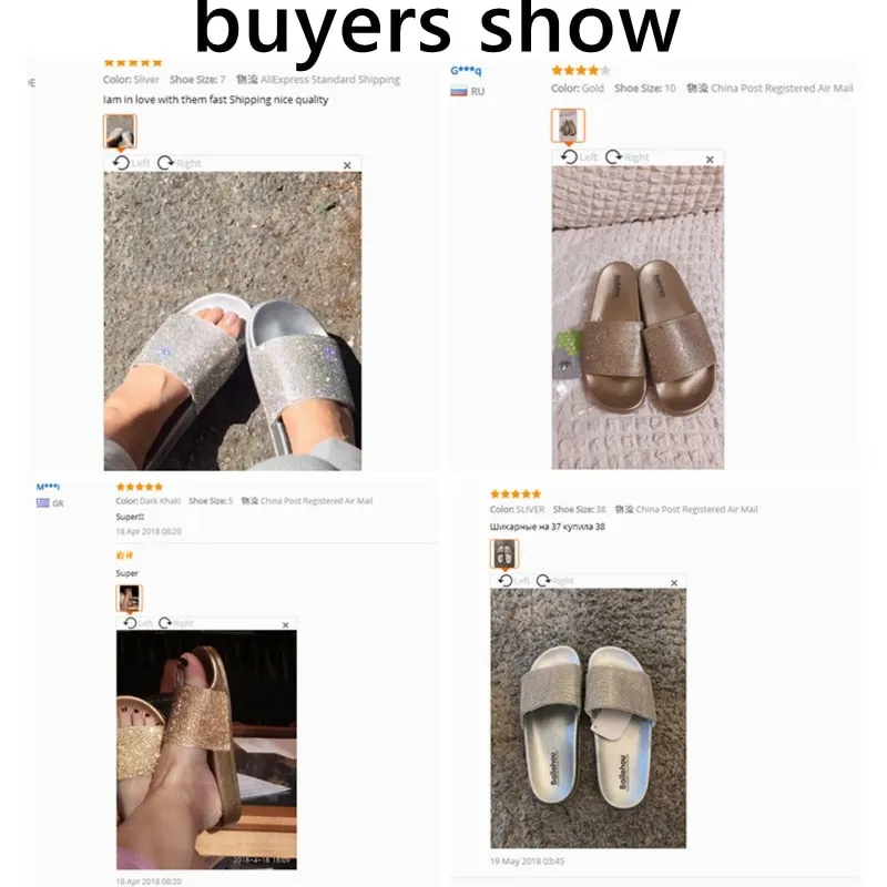 Rhinestone Women Slippers Flip Flops Summer Women Crystal Diamond Bling Beach Slides Sandals Casual Shoes Slip On Slipper Men In Flip Flops