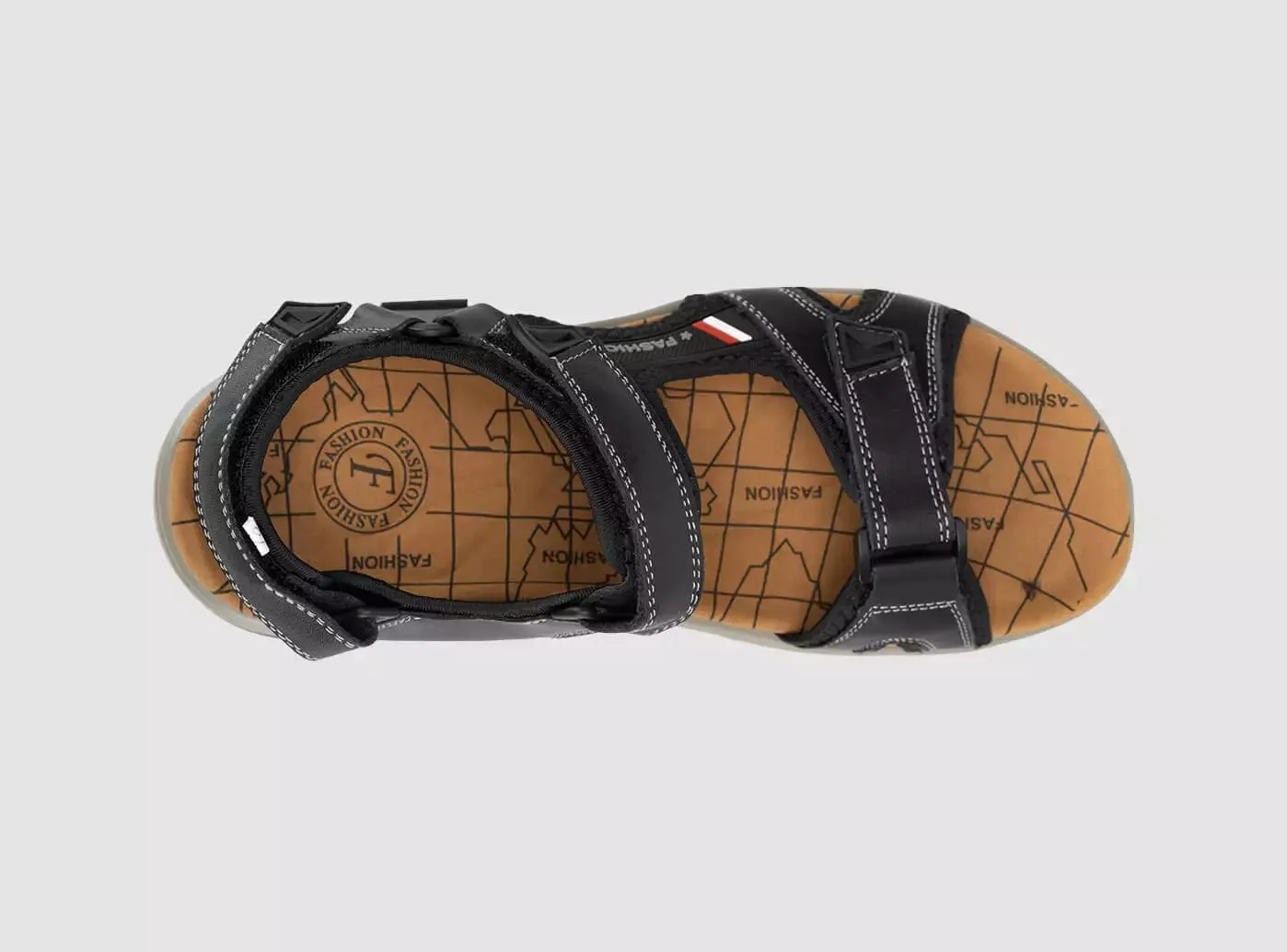 Wedge Heel Thong Sandals FitVille Men's UrbanStride Cushion Sandals