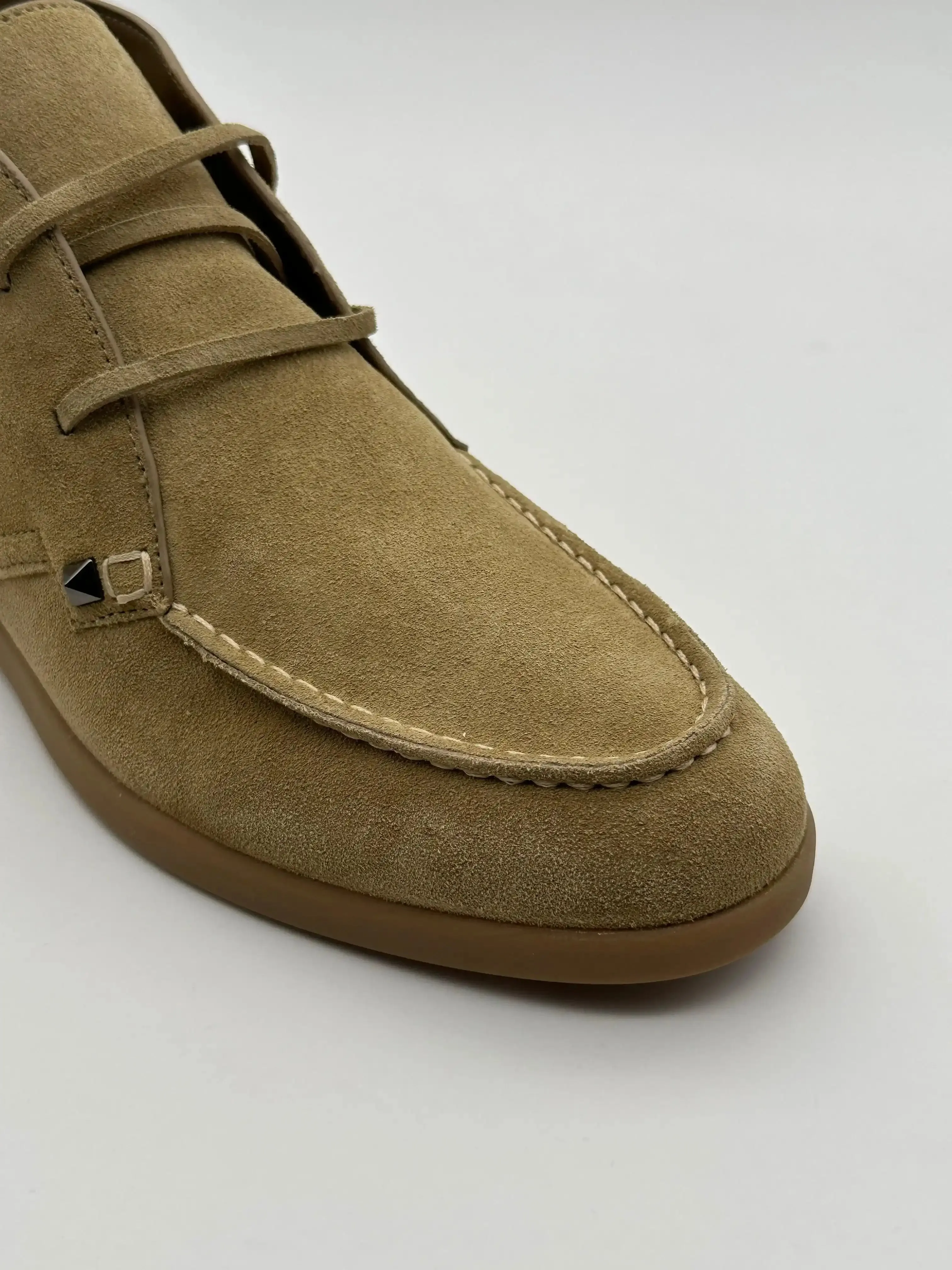 Loafers High Platform Suede Studded Loafers