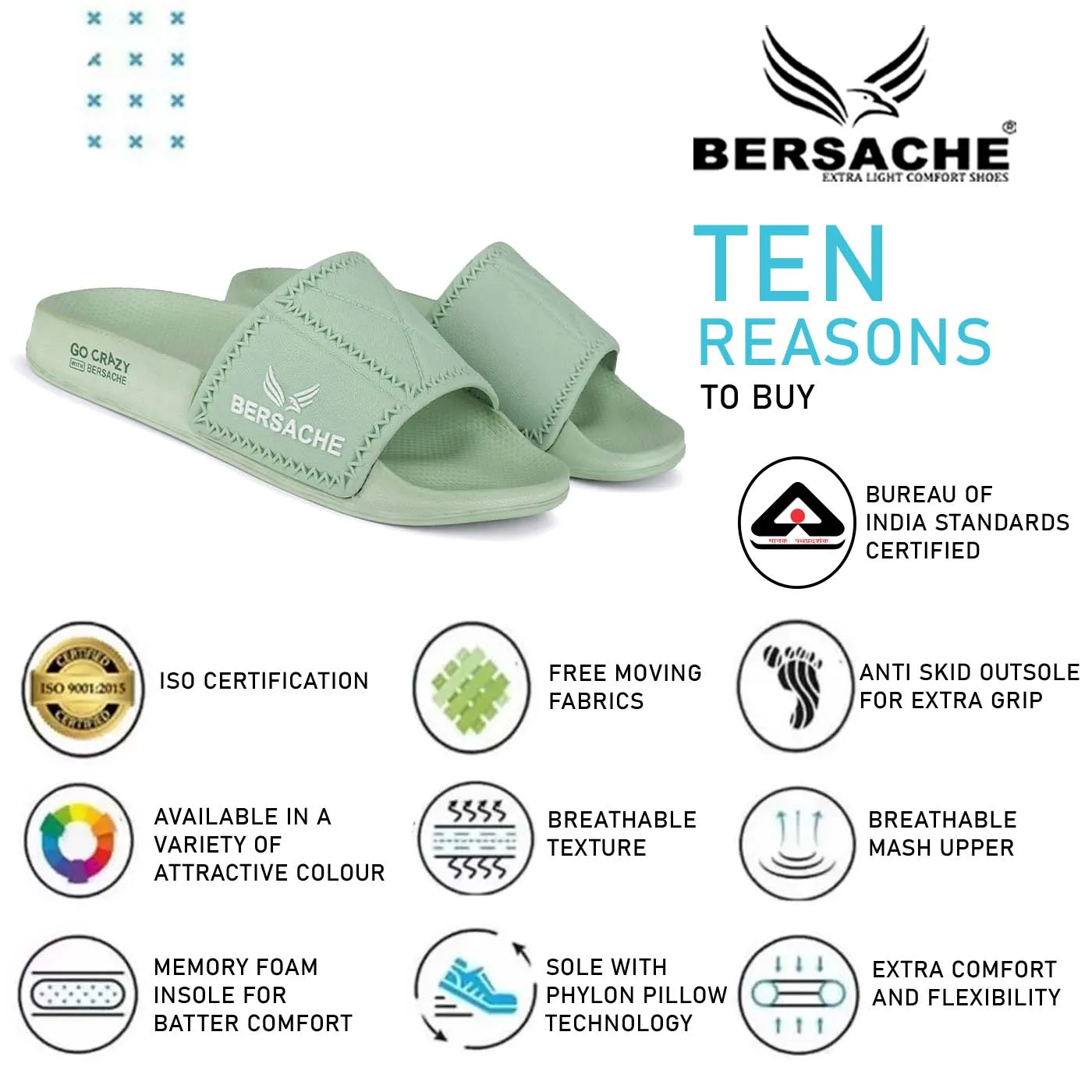 Dog Paw Slippers Bersache Extra Soft Classic Casual with Back Strap Regular wear with Ultra Soft & Flexibility Technology Flip-Flop for Men's/ boy,s - 6044 (Green)