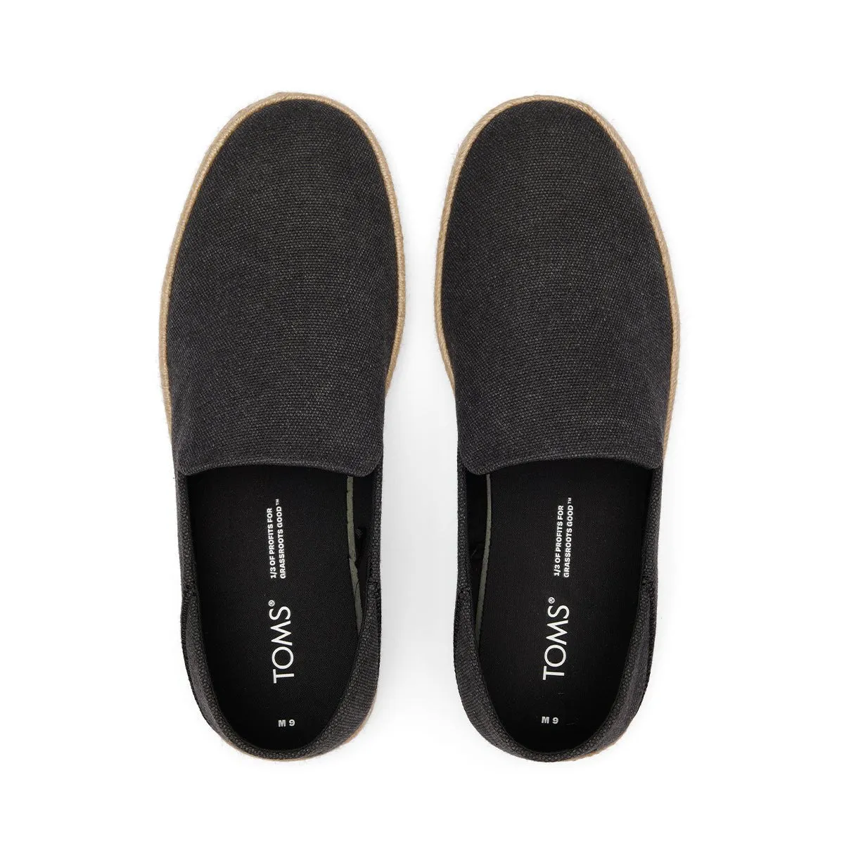 500 Slip On Exhaust Slip On Stream Slip On Tv Slips On Rides Slips On Twitch Slip On Ride Slips On Rides Non Slip Slip On TOMS Espadrille Santiago Men - Black Recycled Cotton Canvas