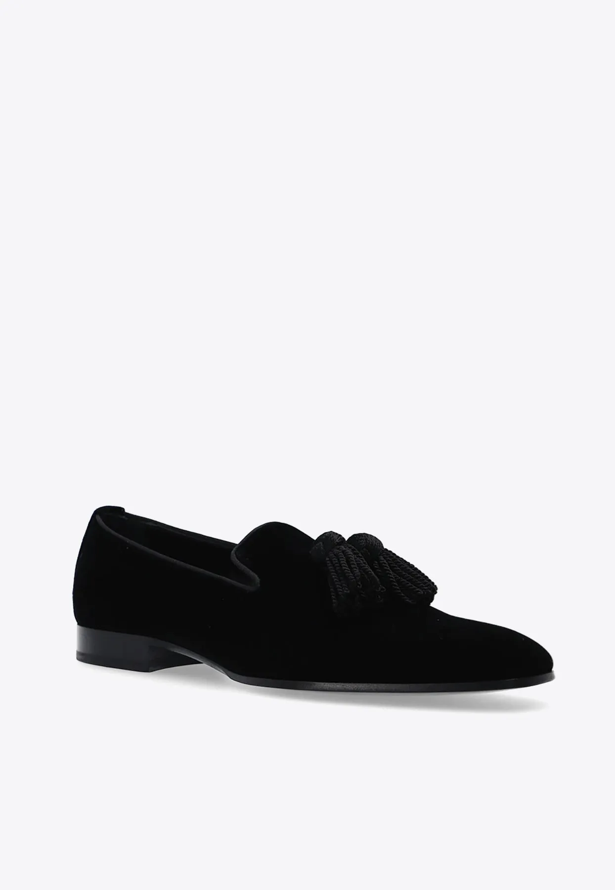 Vintage Gucci Loafers Foxley Tassel-Detail Velvet Loafers