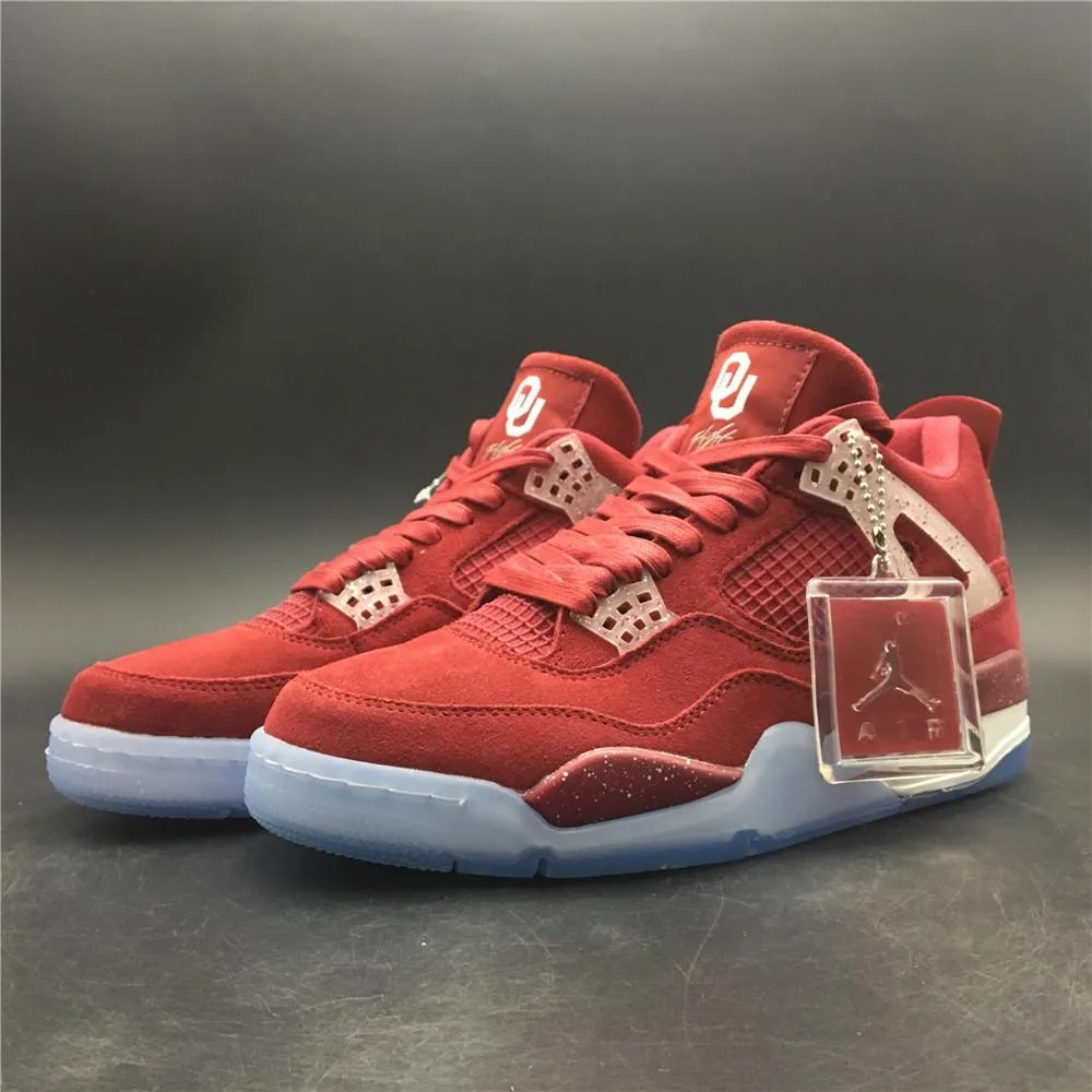 Nike Air Jordan 4 Retro 'Oklahoma Sooners' PE Sneaker Shoes Sale Men Size 8-13 Asics Shoes Gel Nimbus 14