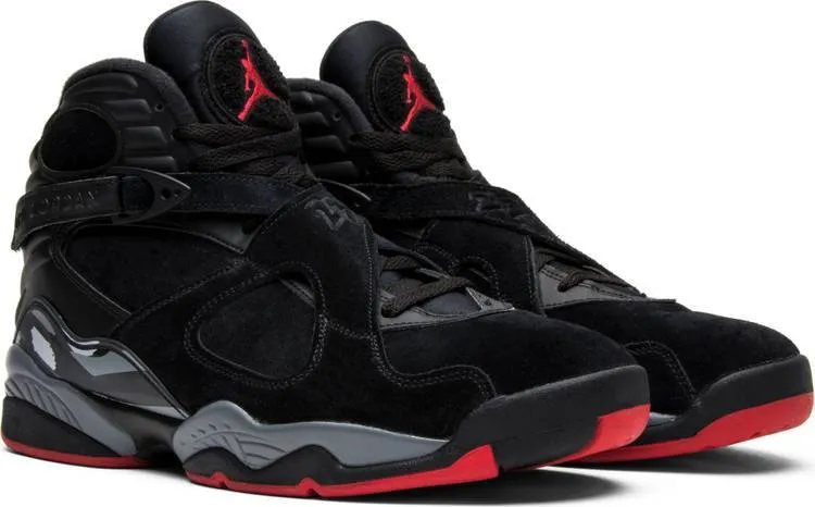 Nike Air Jordan 8 Retro 'Bred' Black Grey Red Sneaker Shoes Sale Men Size 8-13 Asics Cloud Running Shoes