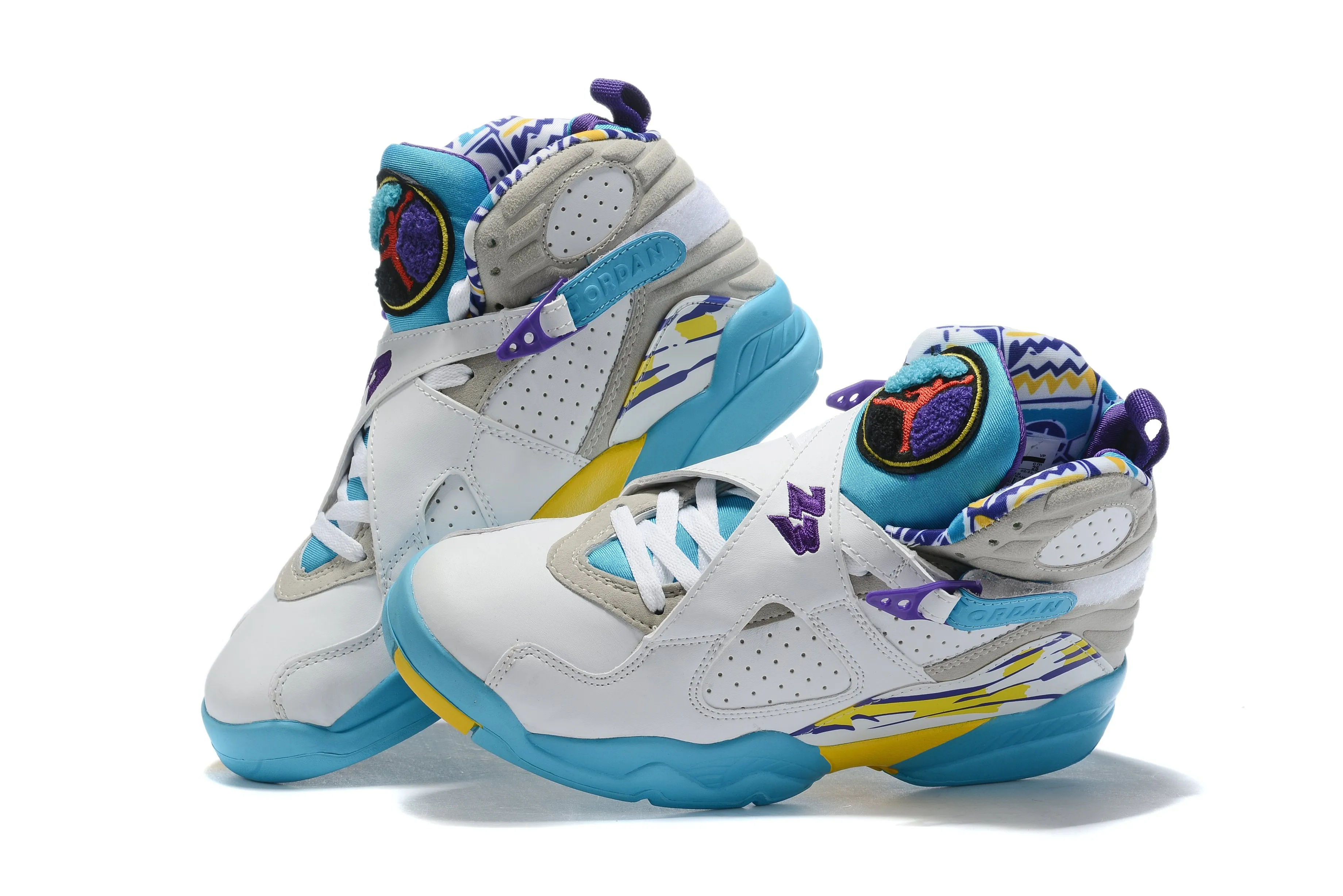 Nike Air Jordan 8 Retro 'White Aqua' White Sneaker Shoes Sale Men Size 8-13 Asics Tennis Clay Shoes