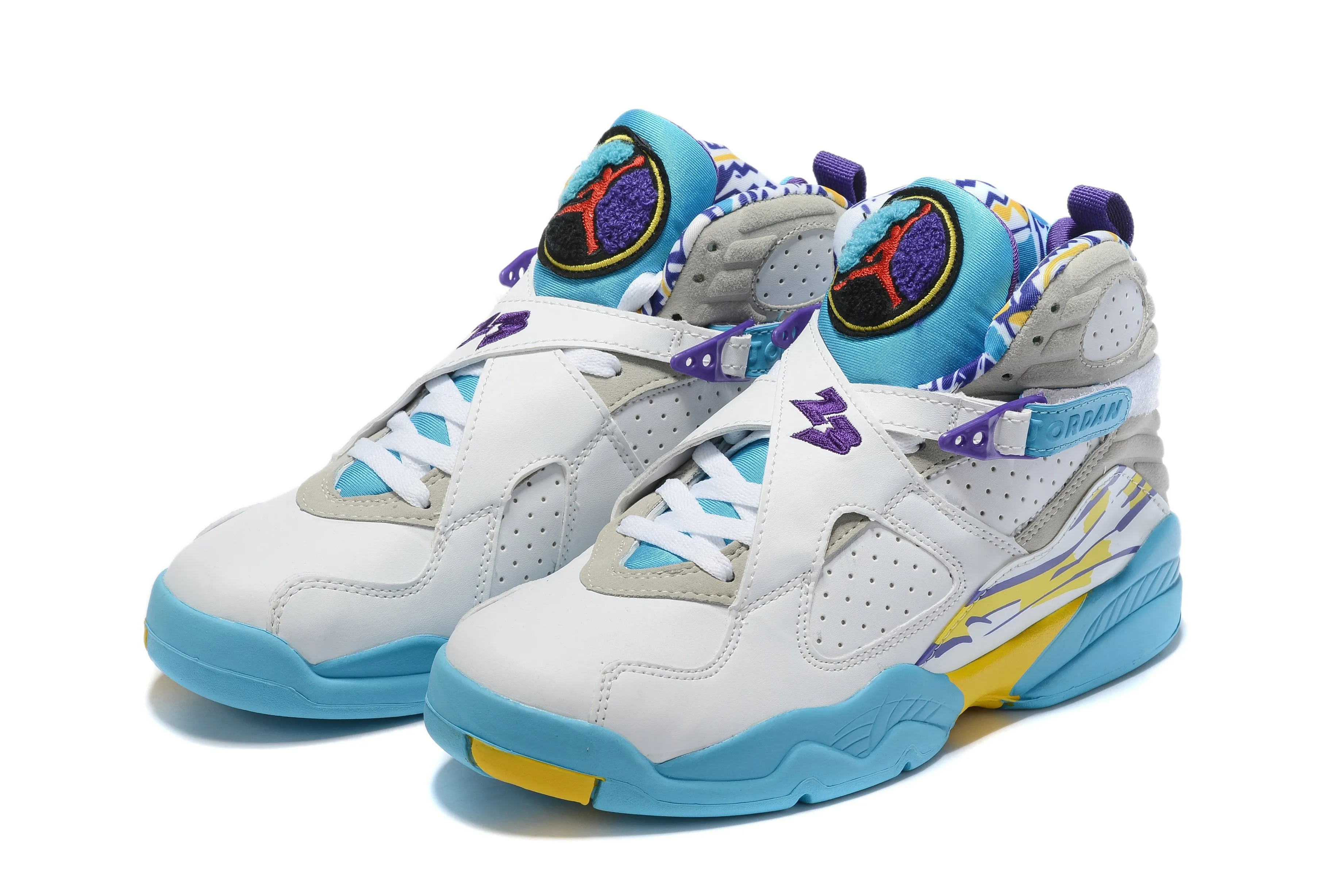 Nike Air Jordan 8 Retro 'White Aqua' White Sneaker Shoes Sale Men Size 8-13 The Best Asics Running Shoes