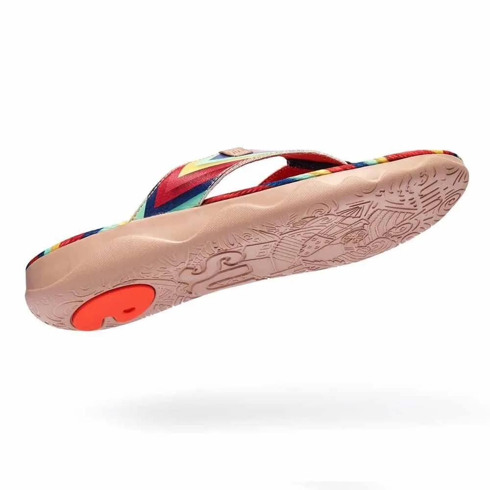 Triangle Women Majorca Flip Flops Dog Slipping On Hardwood Floors Slip On