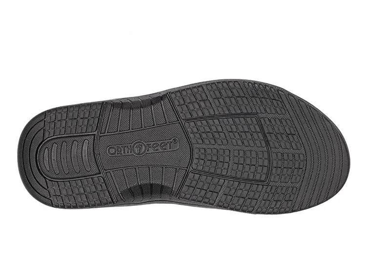 Ankle Strap Sandals Orthofeet Men - Cambria - Brown