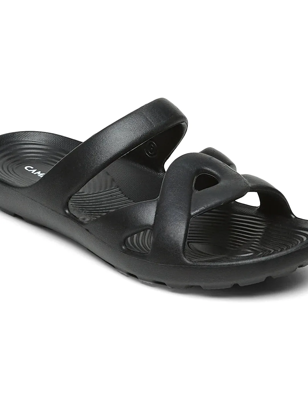 Flip Flops With A Back GCW-7001 Black Women's Flip Flops