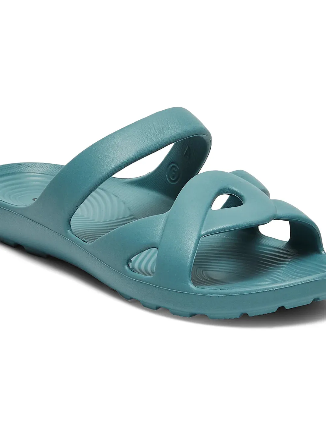 GCW-7001 Blue Women's Flip Flops White Sandals Flip Flops