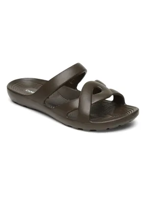 GCW-7001 Brown Women's Flip Flops Italian Leather Flip Flops