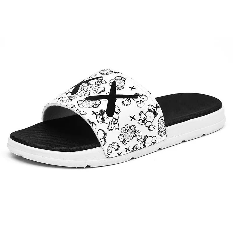 Men Beach Shoes Slippers Men's Wear-Resistant Sports Outdoor Casual Beach Glass Slippers Korean Drama Cast