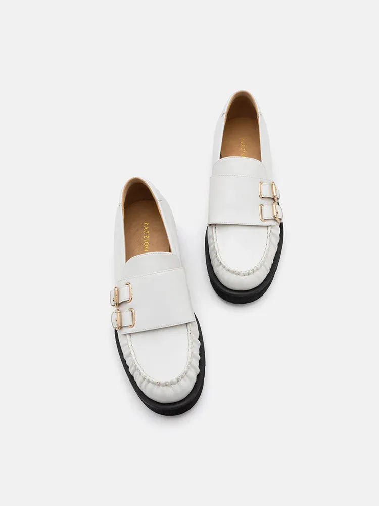 Giada Double Monk Strap Loafers Penny Loafers 80s