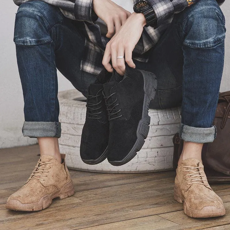 Flat Track Steel Shoe For Sale Flying knit Martin boots men