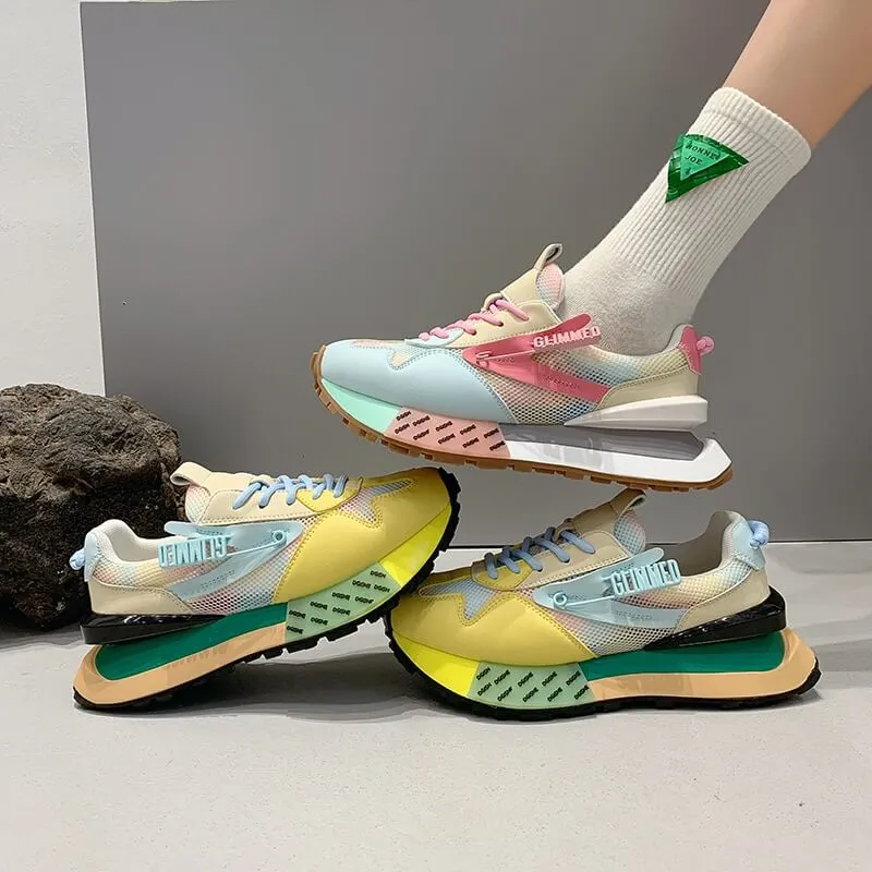 Glimmed women sneakers best chunky shoes for women 2022 Velcro Sneakers For Adults