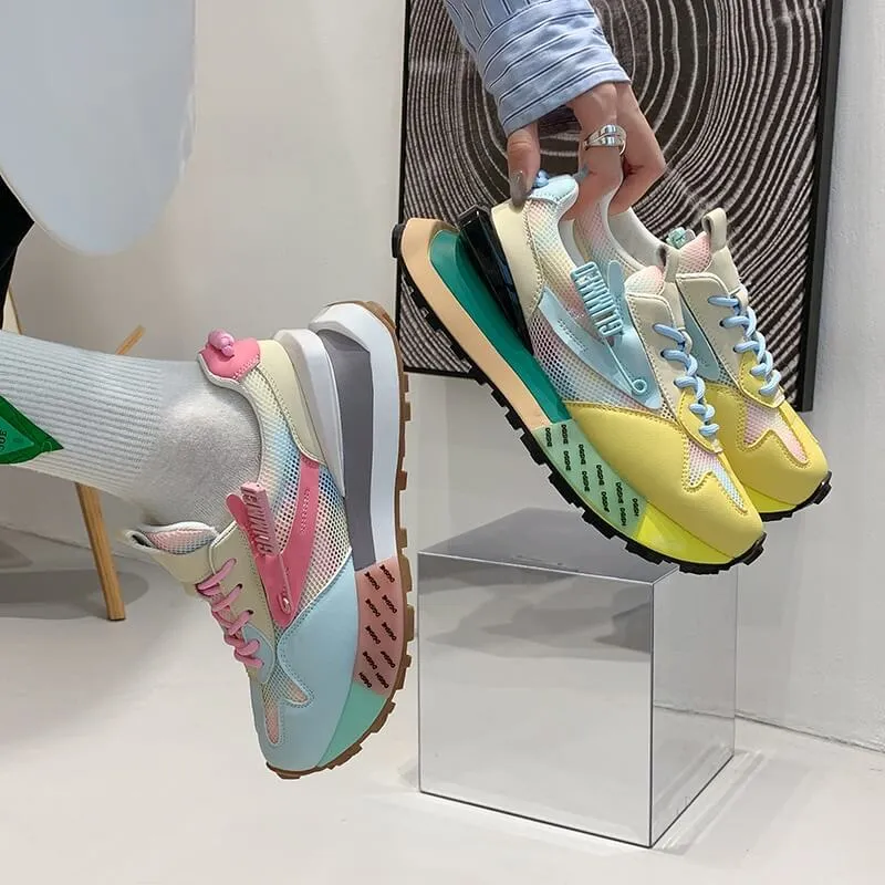 Flat Sole Sneakers Glimmed women sneakers best chunky shoes for women 2022