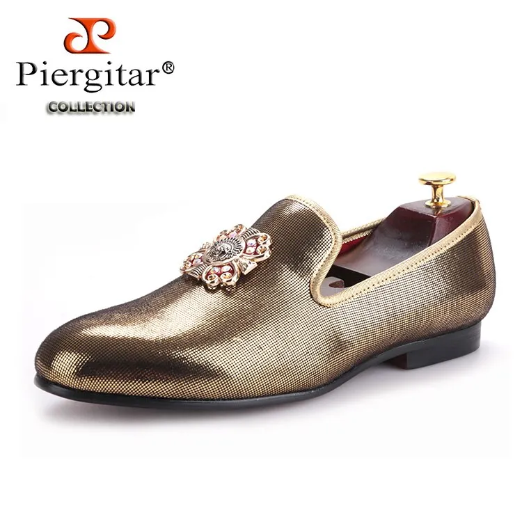 Sole Loafers Gold cross Charm Party and wedding men dress shoe loafers
