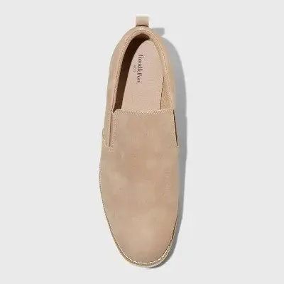 Goodfellow & Co Men's Faux Suede Slip-On Sneakers Loafer Smart Casual Shoes Slip On Checkerboard Premium