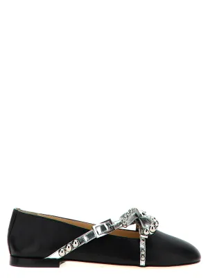 Crystal Studs Flat Shoes Nero Stability Shoes Flat Feet