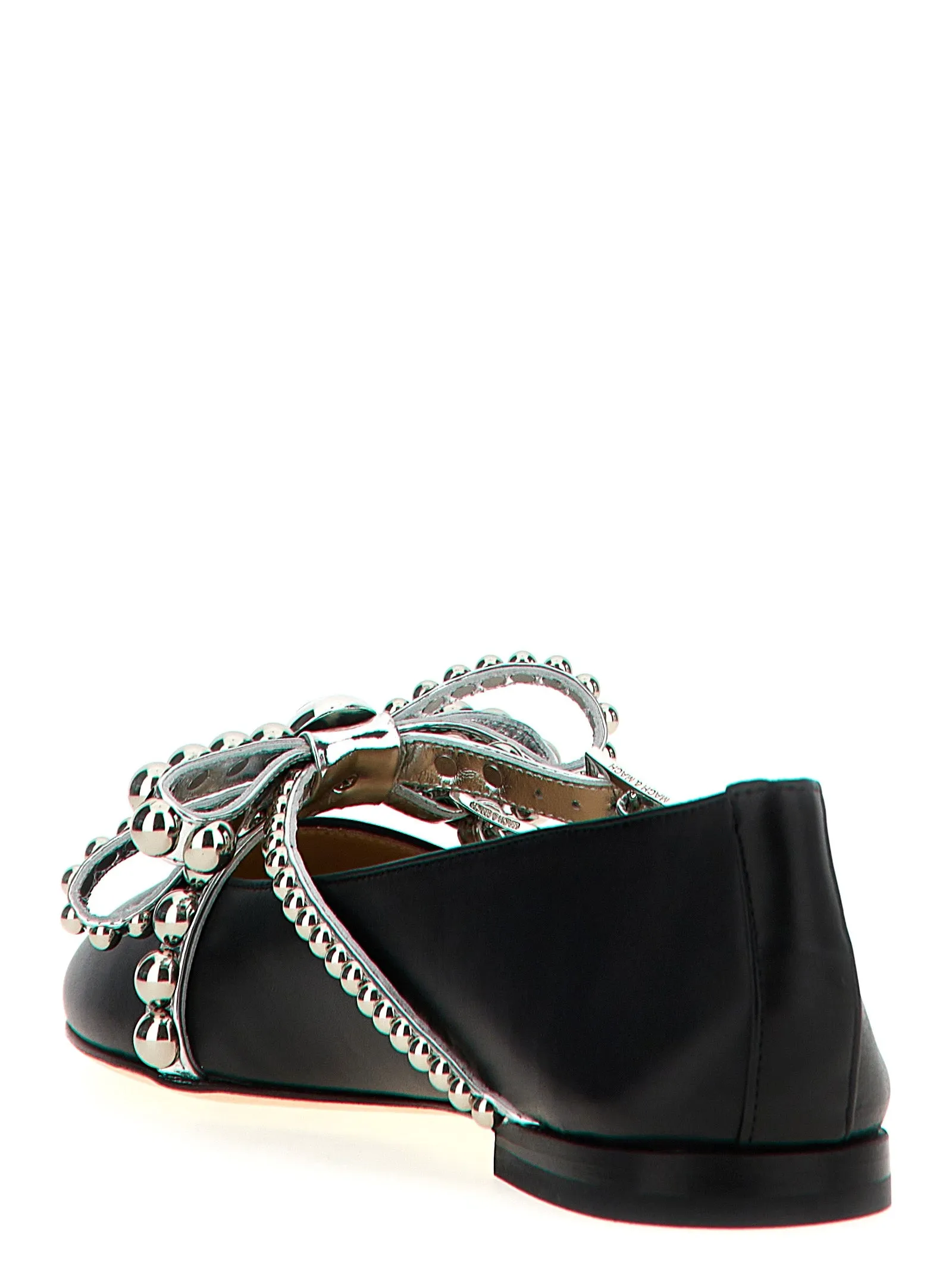 Flat Tap Shoes Crystal Studs Flat Shoes Nero