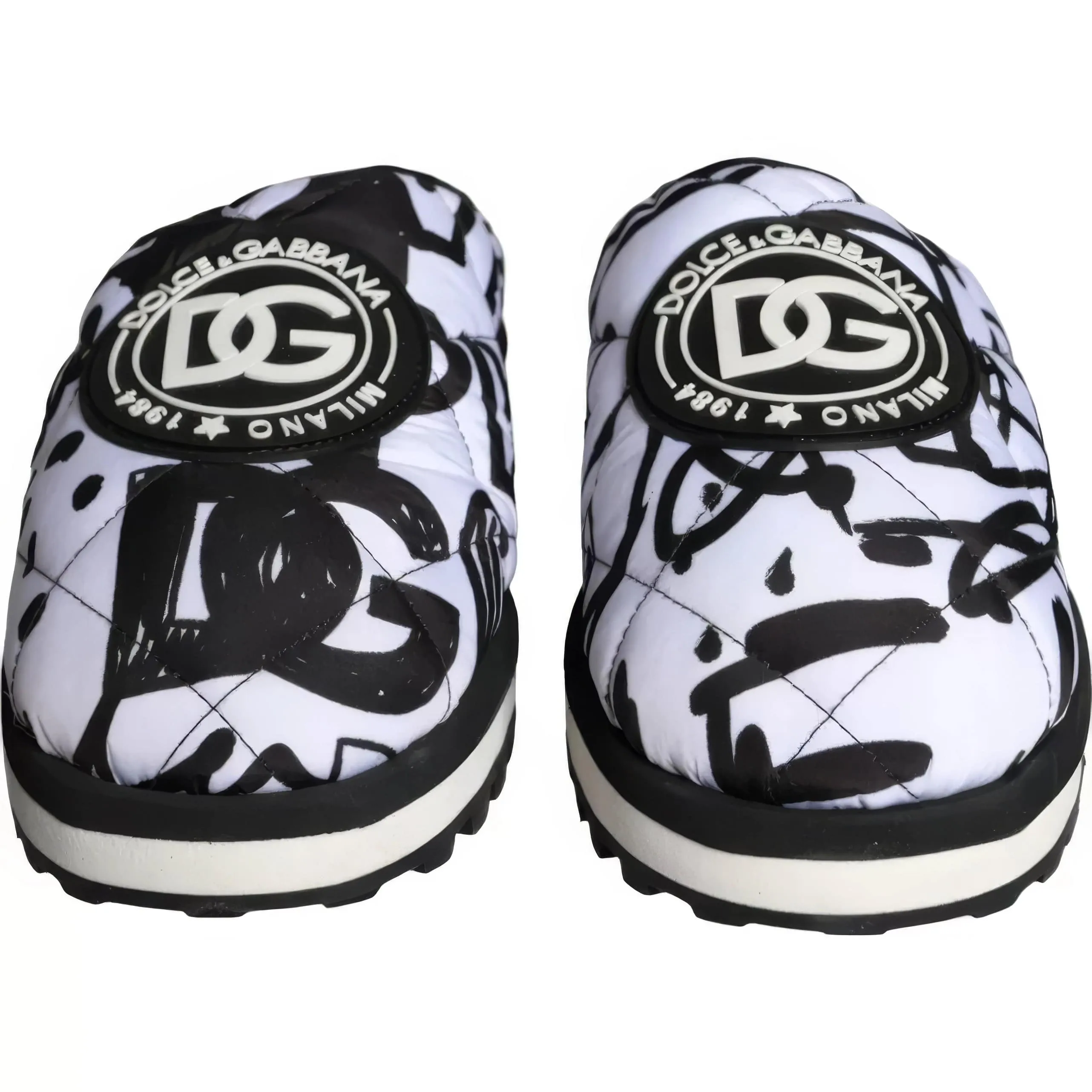 Graffiti Print Logo Slides Corps Slippers