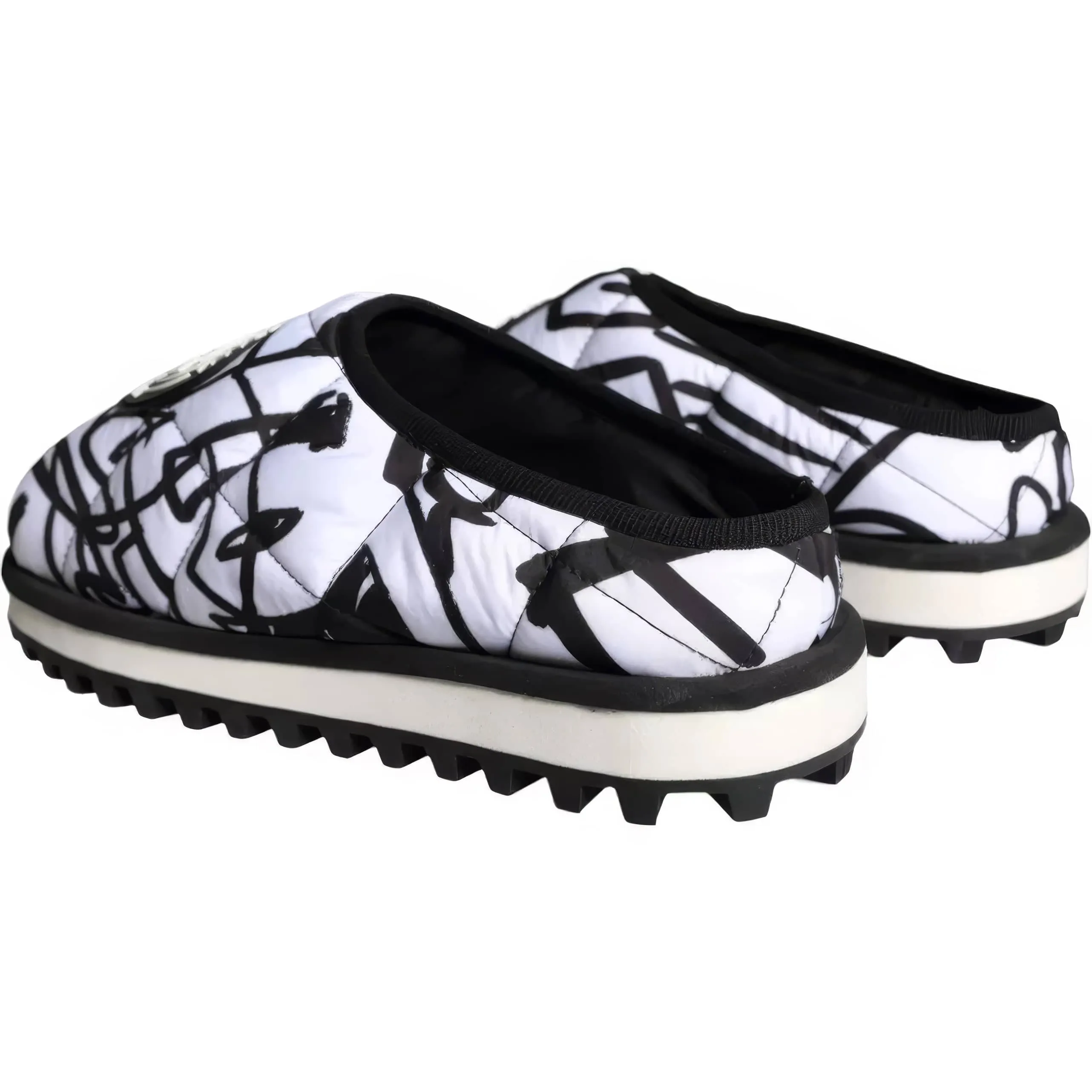Graffiti Print Logo Slides Simple Slippers