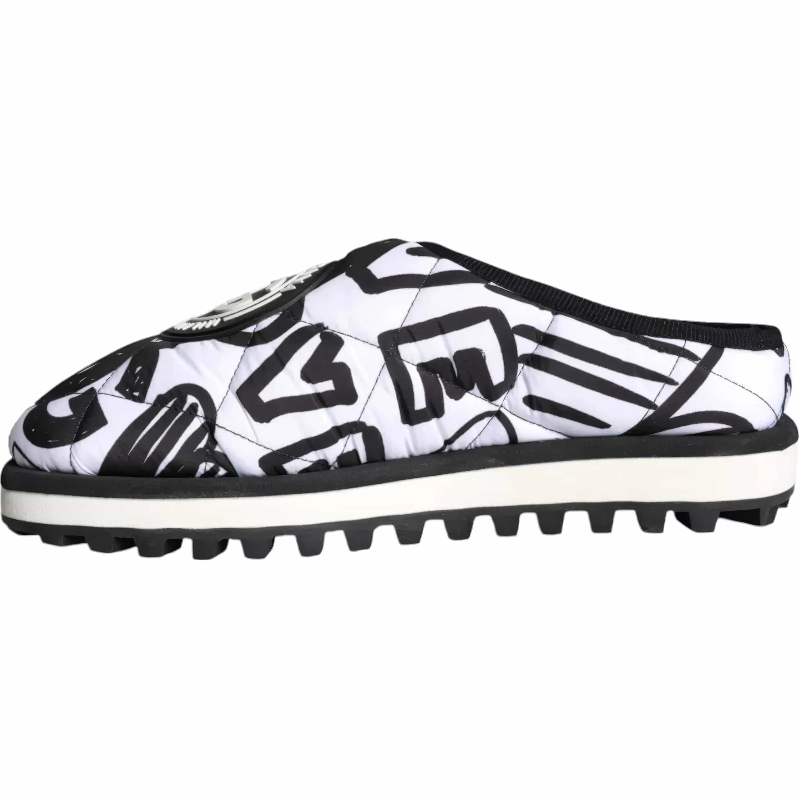 Graffiti Print Logo Slides Banana Slippers
