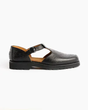 Sandals From Walmart Gurkha Shoes in Ostrich Black