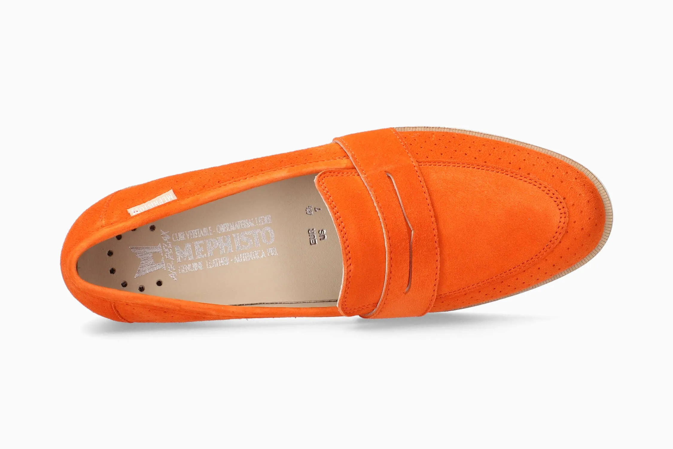 Hadele Perf - Burnt Orange Slip On Shoes With Memory Foam