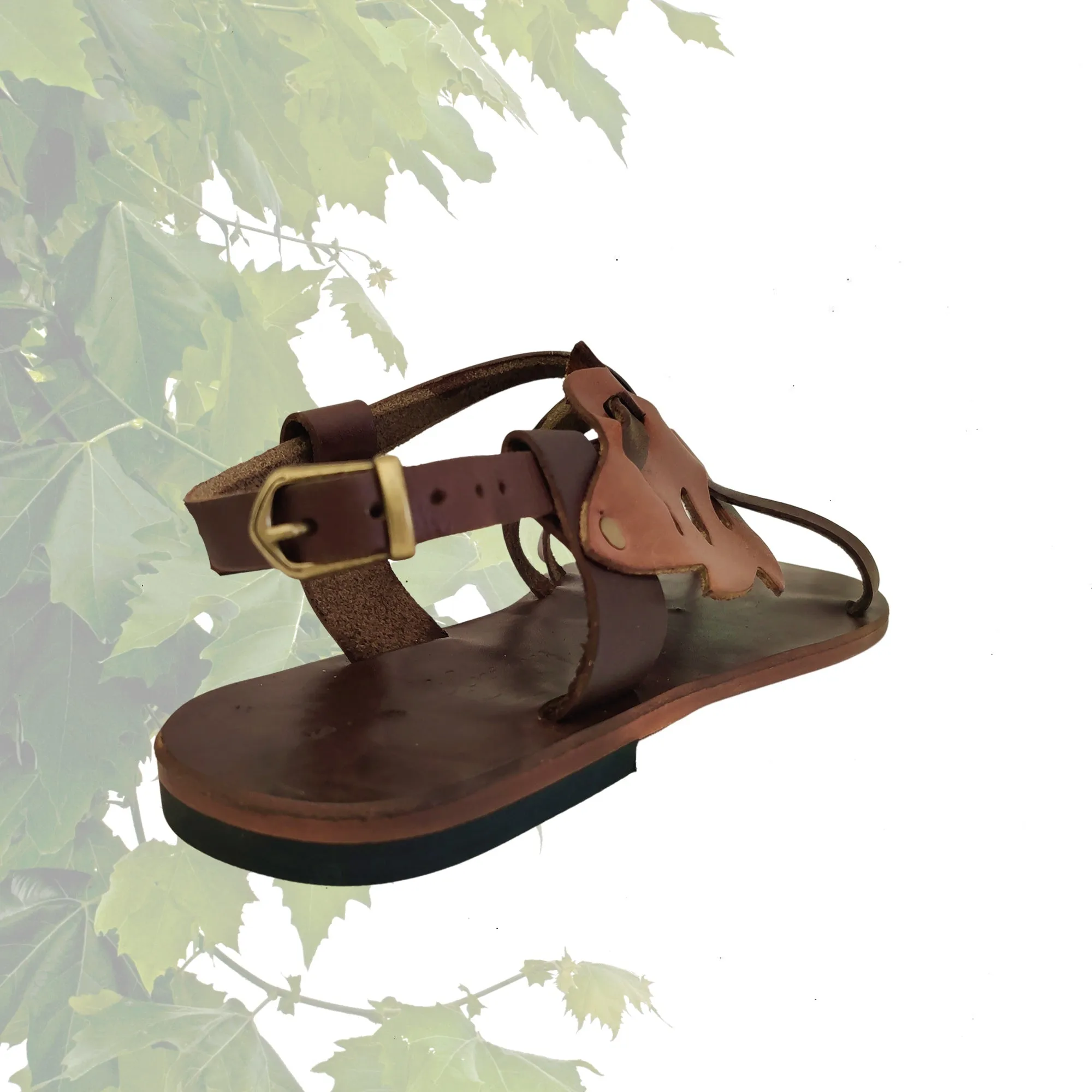 Teva Mush Flip Flops Clearance Handcrafted Strappy Strappy Vegetal Leather Women Sandalet Leaf Design-Life Style Shoes-Gift Fashion Footwear-Strappy Sandal