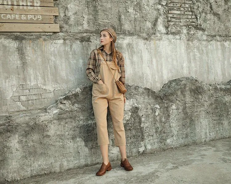 Greats Loafers Handmade Brown Leather Shoes For Women Retro Loafers Work Shoes Slip On Shoes