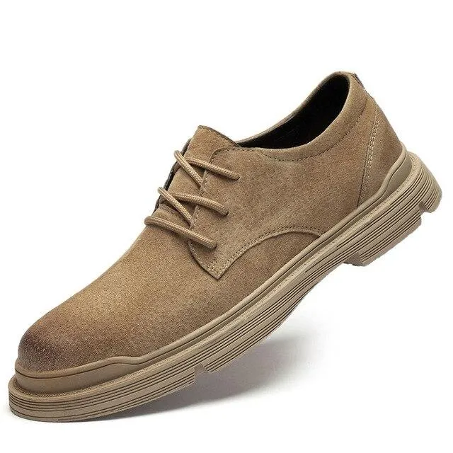 Slip On Leather Sneakers West Louis Suede Leather Shoes With Ankle
