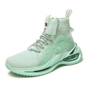 Flat Shoes Photos Plus Size Fly Knit Sneakers Breathable Socks Shoes Men