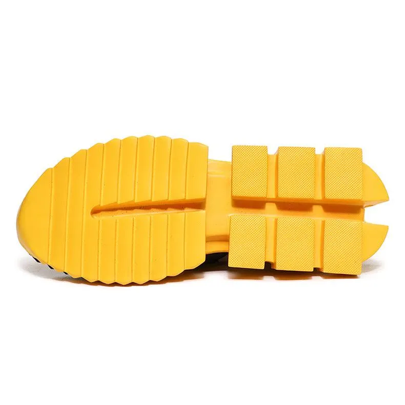 Plus Size Fly Knit Sneakers Breathable Socks Shoes Men Convertible Heel To Flat Shoes