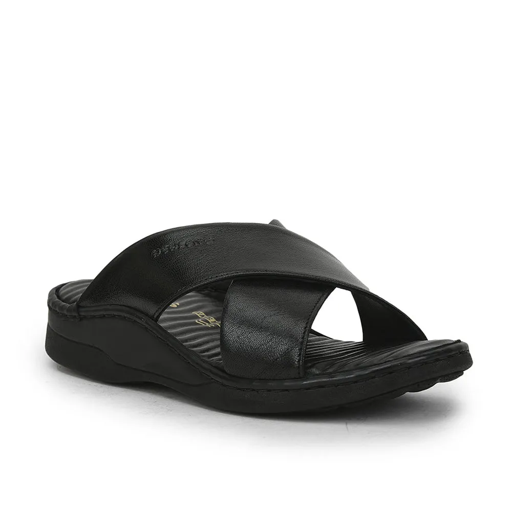 Healers Casual Slippers For Men (Black) 2191-700 By Liberty Mesh Ballet Slippers