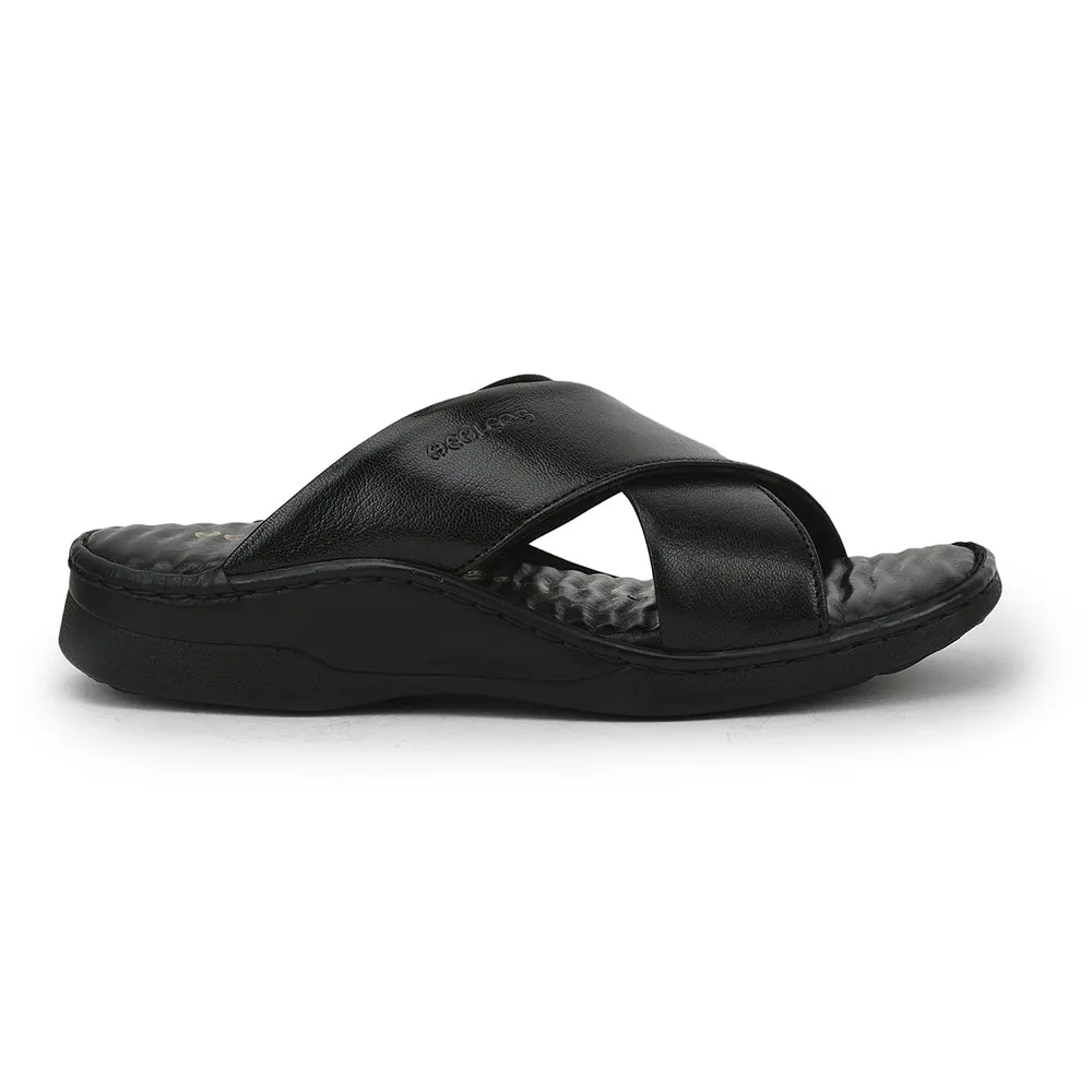 Healers Casual Slippers For Men (Black) 2191-700 By Liberty Dino Feet Slippers
