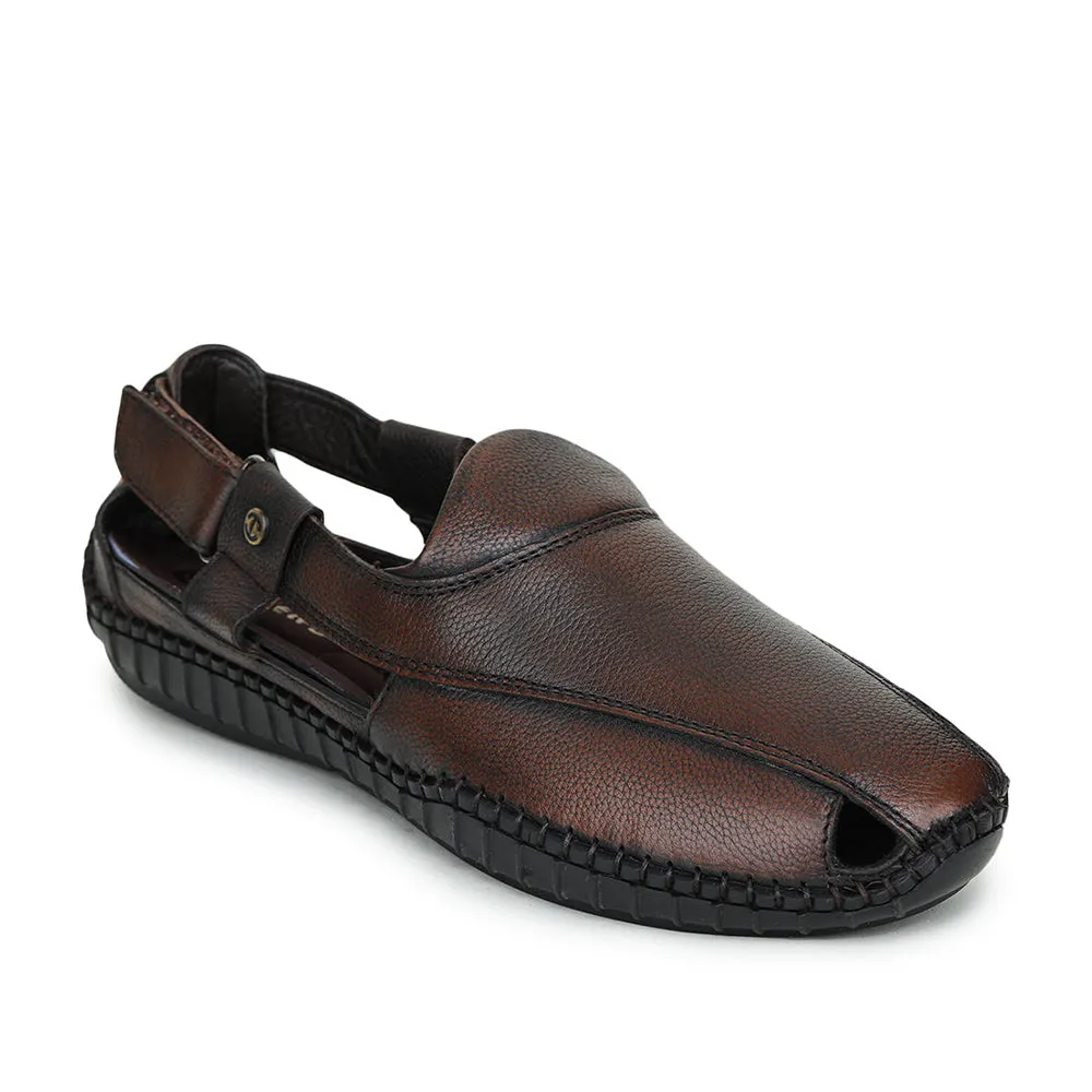 Healers Formal Tan Sandals For Men JPL-204 By Liberty Indoor Slippers With Arch Support