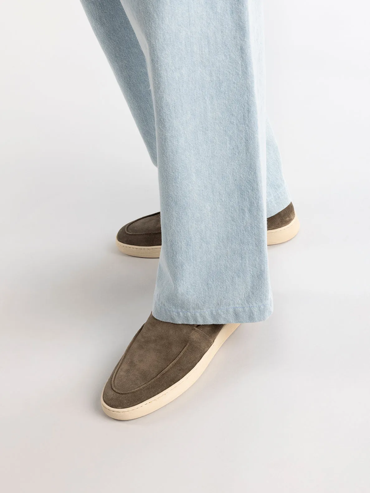 Penny Leather Loafers HERBIE 006 - Blue Suede Loafers