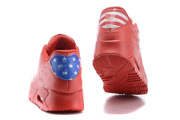 Nike Air Max 90 'Independence Day Red' Shoes Sneaker Sale Men Size US 7, 8, 8.5, 9, 10, 11 Finder Asics