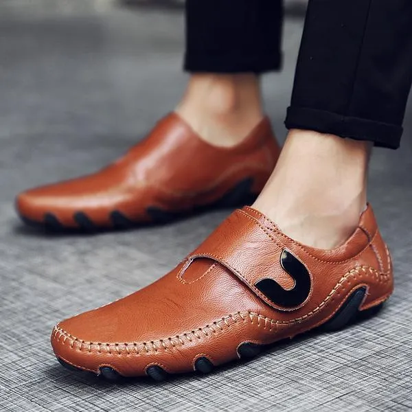 Loafers Bread Company High Quality Leather Plush Warm Men Shoes