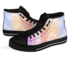 Grandprø Rally Laser Cut Sneakers High Top Sneakers - Cloudy (Black) | Custom Sneakers Women, Custom Women's Sneakers, Customized Sneakers, Woman's Colorful Sneakers