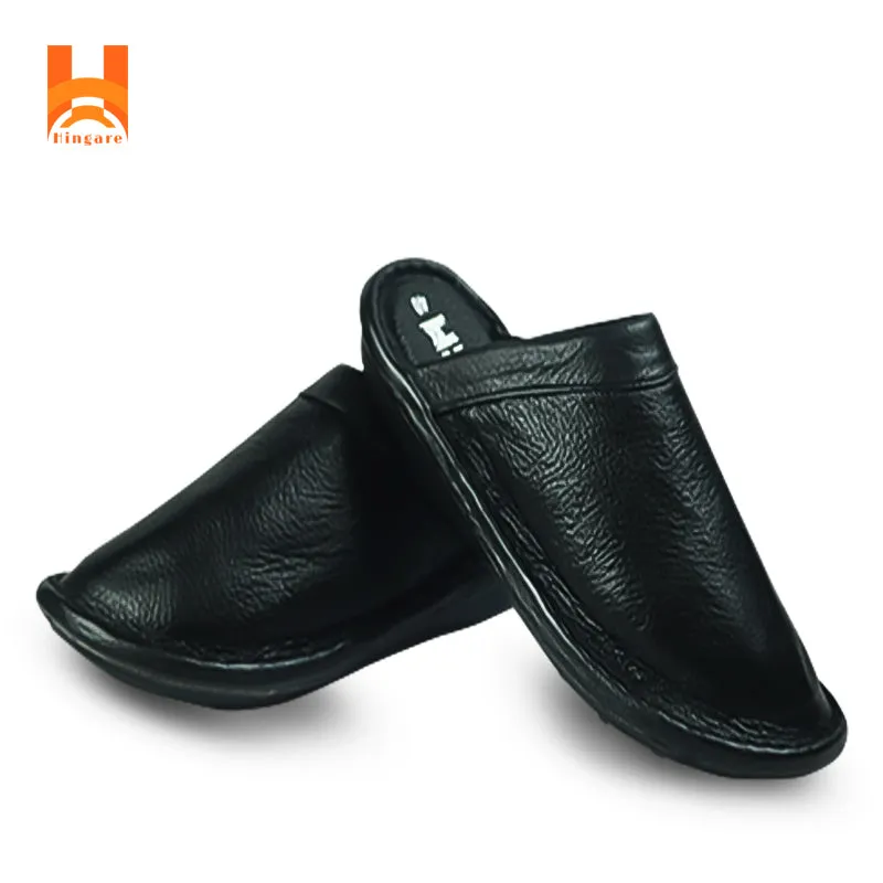 Hingare Soft Genuine Leather Anti-slip Slippers Fashion Casual Men Shoes Chopos Slippers