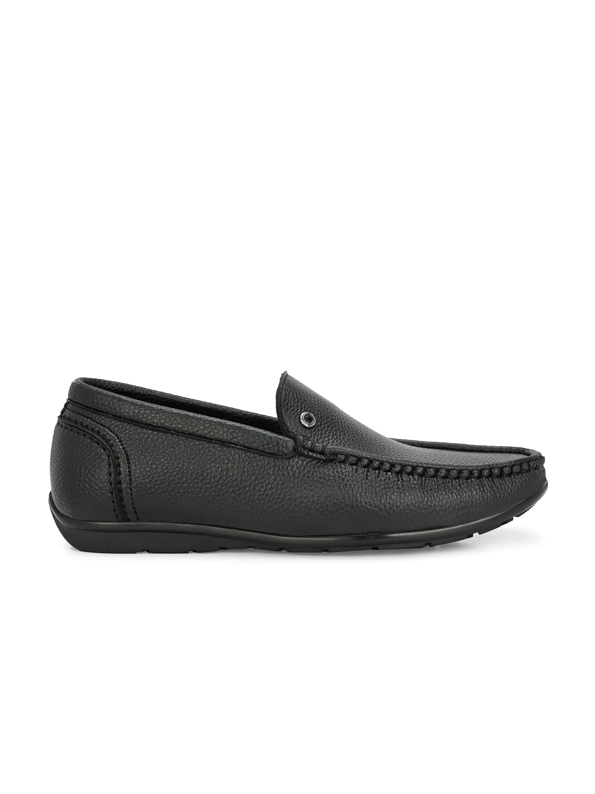 Shoes Penny Loafers Hitz Men's Black Synthetic Slip-On Comfort Loafer Shoes