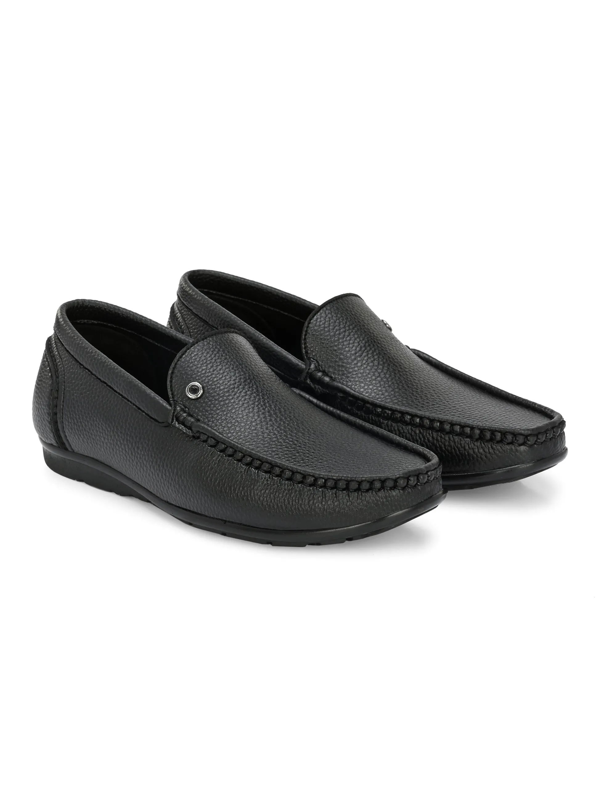 Hitz Men's Black Synthetic Slip-On Comfort Loafer Shoes Loafers Macys