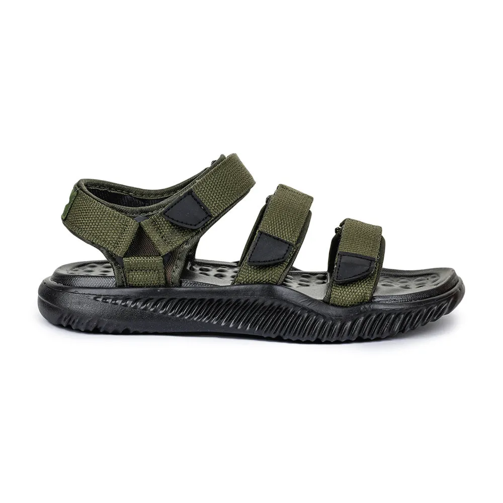 Platform Ballet Slippers A-HA Casual Olive Green Sandals For Men STAMINA-4E By Liberty