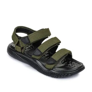 A-HA Casual Olive Green Sandals For Men STAMINA-4E By Liberty Grizzly Bear Slippers