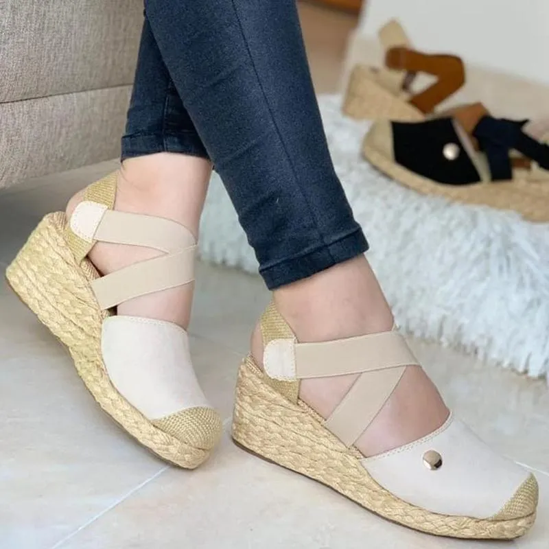 Open Toe Slippers For The Elderly Women's Fashion Wedge Sandals