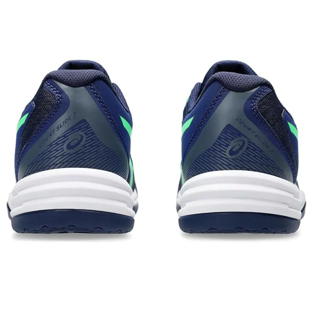 Asic Badminton Shoe ASICS Men's Court Slide 3 Tennis Shoe (Blue Expanse New Leaf)